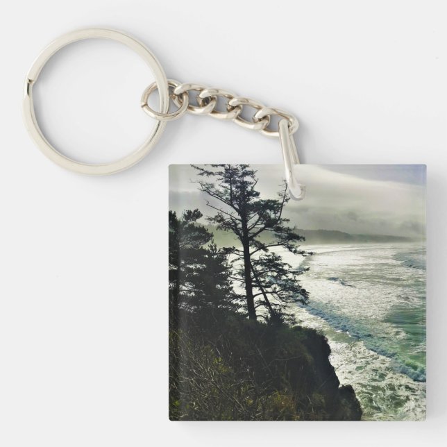 Devil's Punchbowl State Park, Newport, Oregon Key Ring (Front)