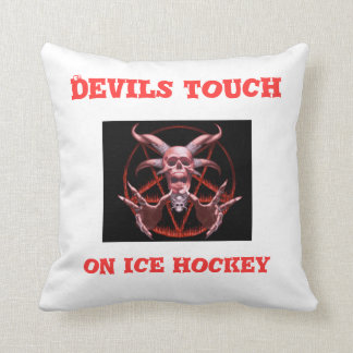 DEVILS touch on ice hockey pillow