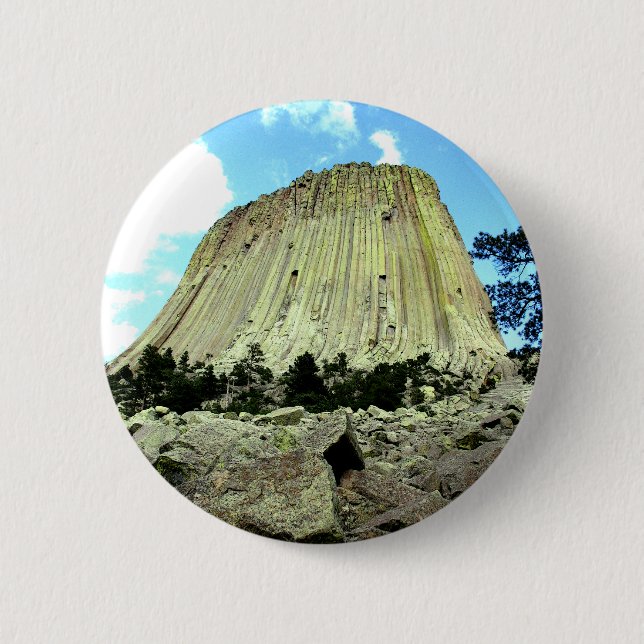 Devil's Tower 6 Cm Round Badge (Front)