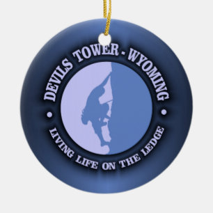 Devils Tower Ceramic Tree Decoration