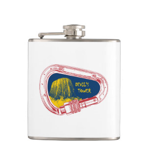 Devil's Tower Climbing Carabiner Hip Flask