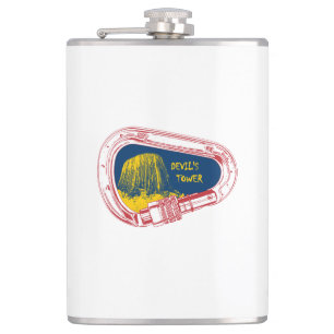 Devil's Tower Climbing Carabiner Hip Flask