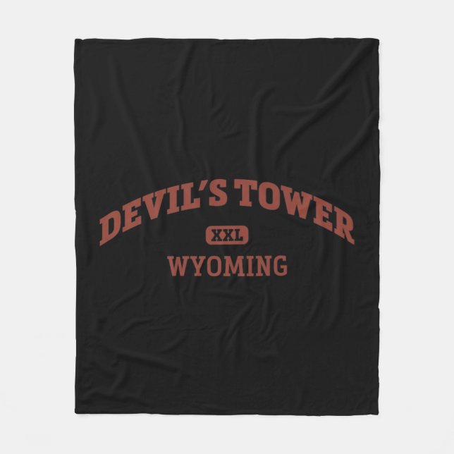 Devil's Tower College Style Rock Climbing Area Des Fleece Blanket (Front)