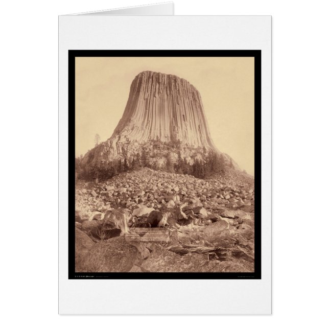 Devil's Tower from West Side WY 1890 (Front)
