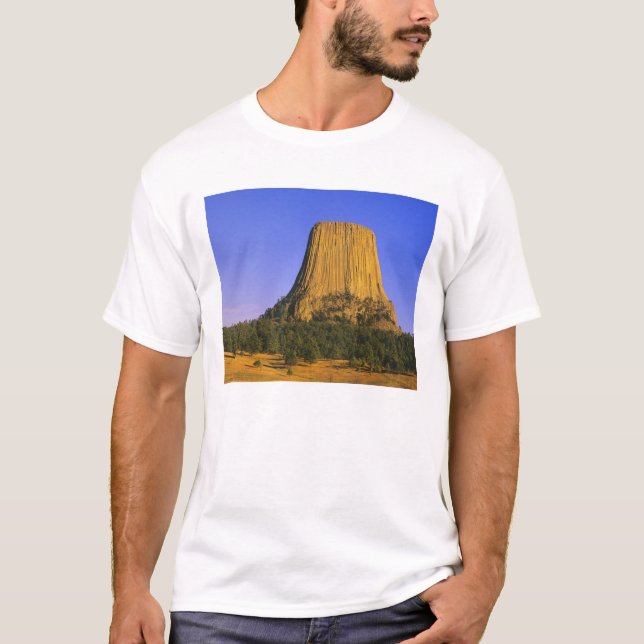 Devils Tower National Monument in Wyoming T-Shirt (Front)