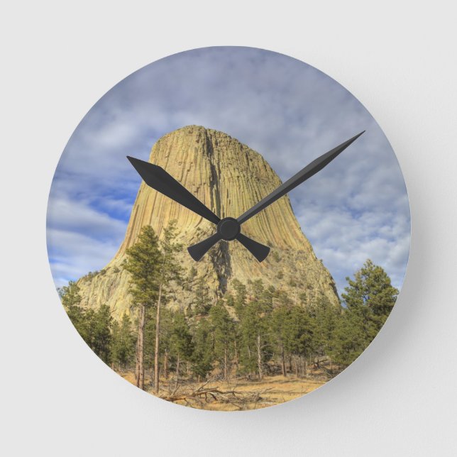 Devils Tower National Monument Round Clock (Front)
