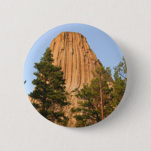 Devils Tower National Monument, Wyoming 6 Cm Round Badge