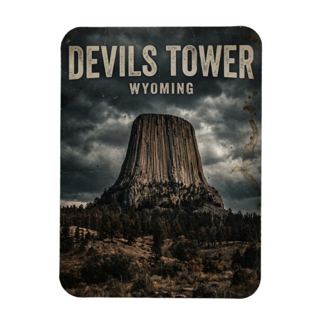 Devils Tower National Monument Wyoming Magnet (Vertical)