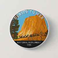 Devils Tower National Monument Wyoming Vintage