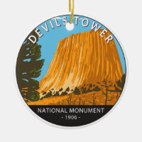 Devils Tower National Monument Wyoming Vintage