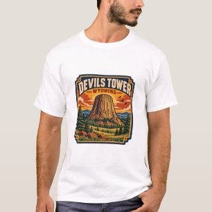 Devils Tower National Park – Vintage Wyoming Adven T-Shirt