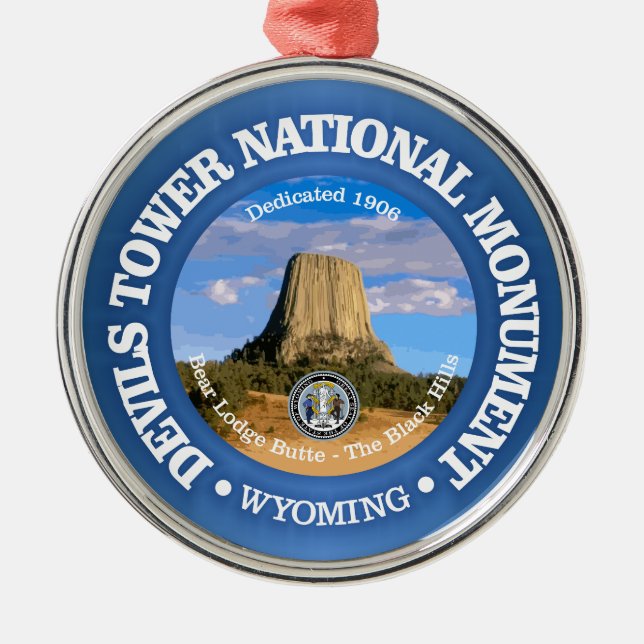 Devils Tower (NM) Metal Tree Decoration (Front)