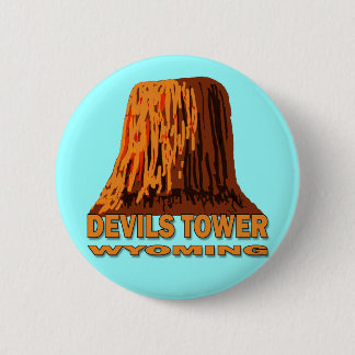 DEVILS TOWER WYOMING 6 CM ROUND BADGE
