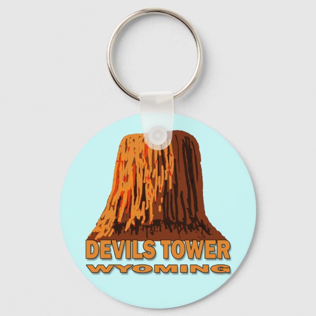 DEVILS TOWER WYOMING KEY RING (Front)