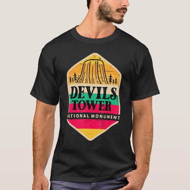 Devils Tower Wyoming National Monument Souvenir T-Shirt (Front)