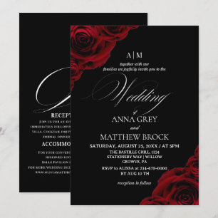 Devine Elegant Rose⎮All in One Wedding Invitation