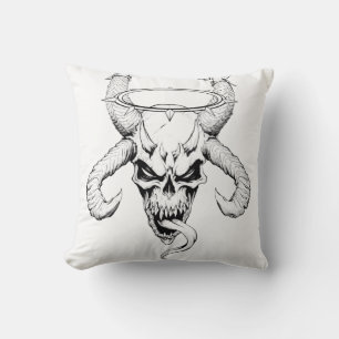 Devine Skull of Death White Cushion