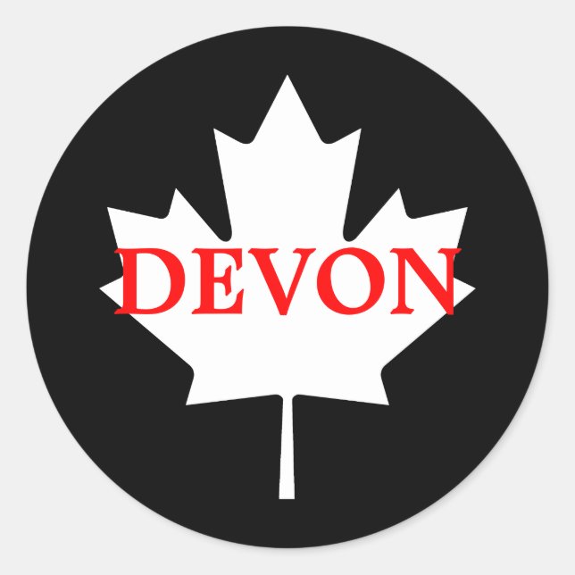 Devon Classic Round Sticker (Front)
