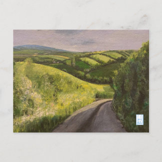Devon Countryside Exeter England Painting Postcard