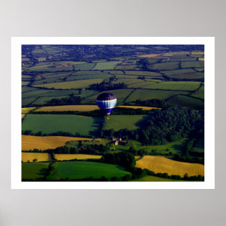 Devon Countryside Hot Air Balloon Part 2 Poster