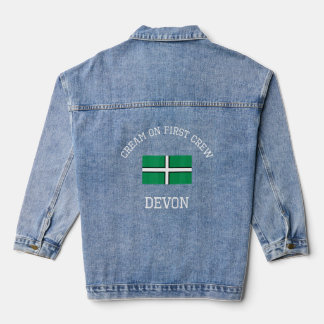 Devon Cream On First Crew Scone Devon Flag Denim Jacket