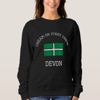 Devon Cream On First Crew Scone Devon Flag Sweatshirt