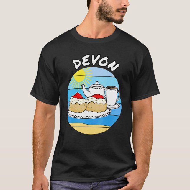 Devon Cream Tea  British Summer Holiday T-Shirt (Front)