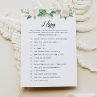 DEVON Greenery I Spy Wedding Game Card