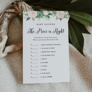DEVON Guess the Right Price Baby Shower Game Card