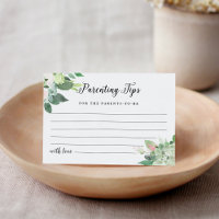 DEVON Parenting Tips Baby Shower Advice Card