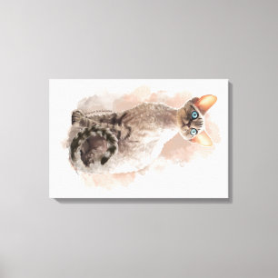 Devon Rex cat Canvas Print