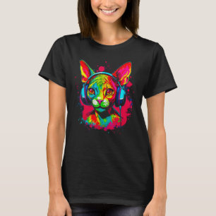 Devon Rex Cat DJ T-Shirt