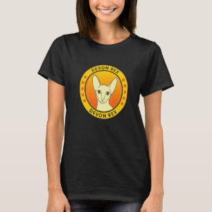 Devon Rex Cat Portrait T-Shirt