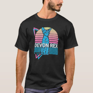 Devon Rex Cat Retro T-Shirt