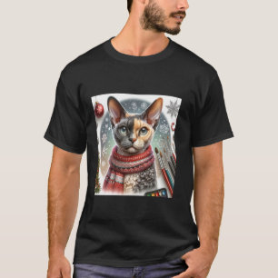 Devon Rex Christmas Cat Shirt Tee Apparel Festive 