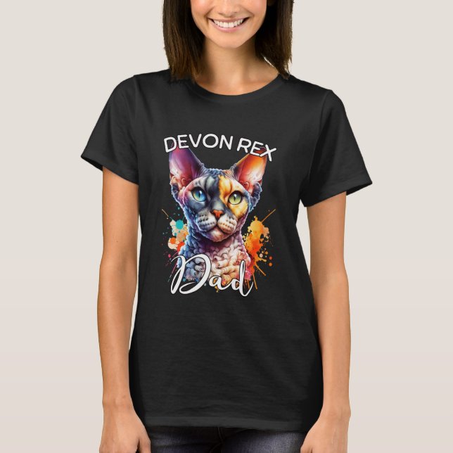 Devon Rex Dad Devon Rex Cat T-Shirt (Front)