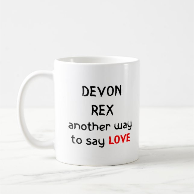 devon rex love coffee mug (Left)