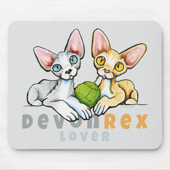 Devon Rex Lover Mouse Pad (Front)