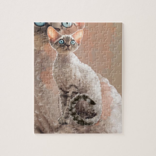 Devon Rex Sofi Jigsaw Puzzle (Vertical)