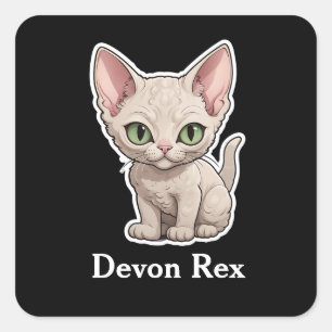 Devon Rex  Square Sticker