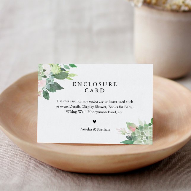 DEVON Succulent Blush Floral Enclosure Card (Creator Uploaded)