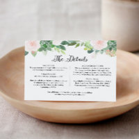 DEVON Succulent Wedding Details Enclosure Card