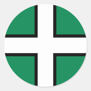 Devon, United Kingdom flag Classic Round Sticker