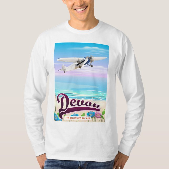 Devon vintage flight travel poster T-Shirt (Front)