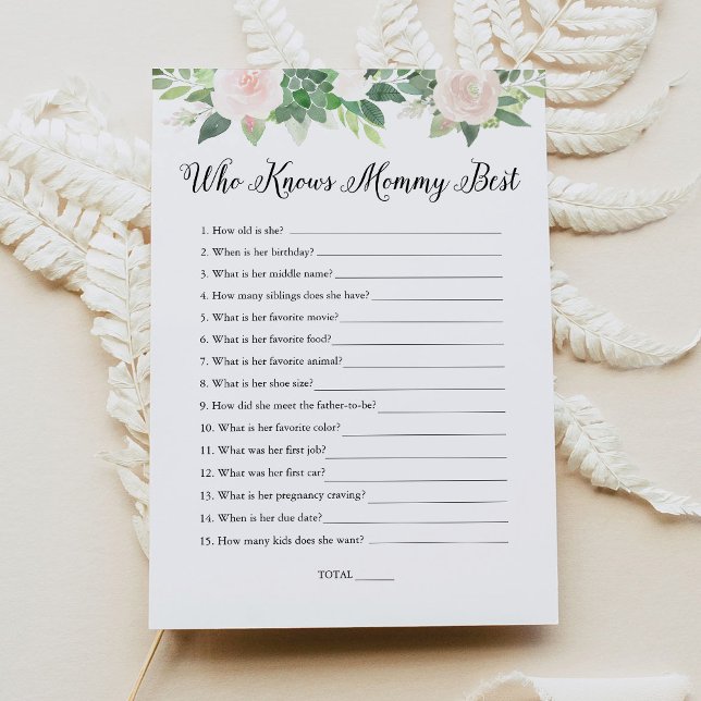 DEVON Who Knows Mummy Best Baby Shower Game Invitation (Creator Uploaded)