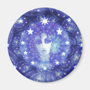 DevorahBlueCosmos round magnet