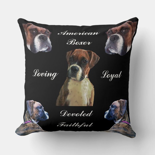 DEVOTED BOXER DOG   CUSHION (Front)