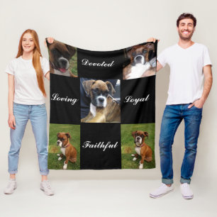 DEVOTED BOXER DOG  fleece Blanket