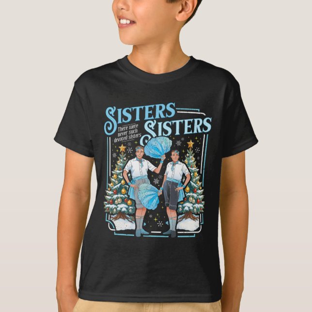 Devoted Sisters White Xmas Merry Christmas Snowfla T-Shirt (Front)