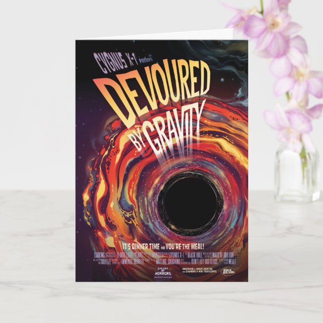 Devoured By Gravity Halloween Hole Black Horror Card (Orchid)